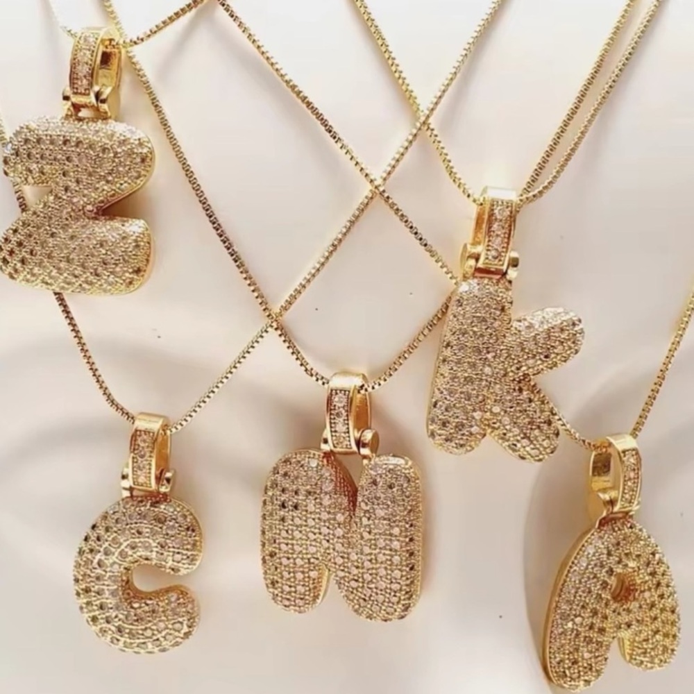 FREE with $100+ Purchase | Custom Initial Necklace A–Z | CZ Pendant - Picture 2 of 7